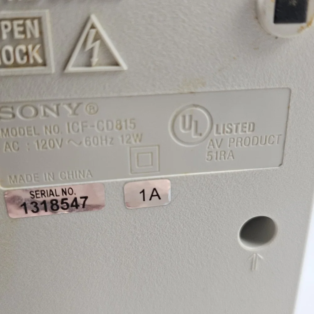 Sony Dream Machine ICF-CD815 FM/AM Radio CD Dual Alarm Clock See Description!